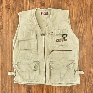 Ranked One Men's Fishing Hiking Travel Khaki Multi-Pockets Cotton Vest, Size L